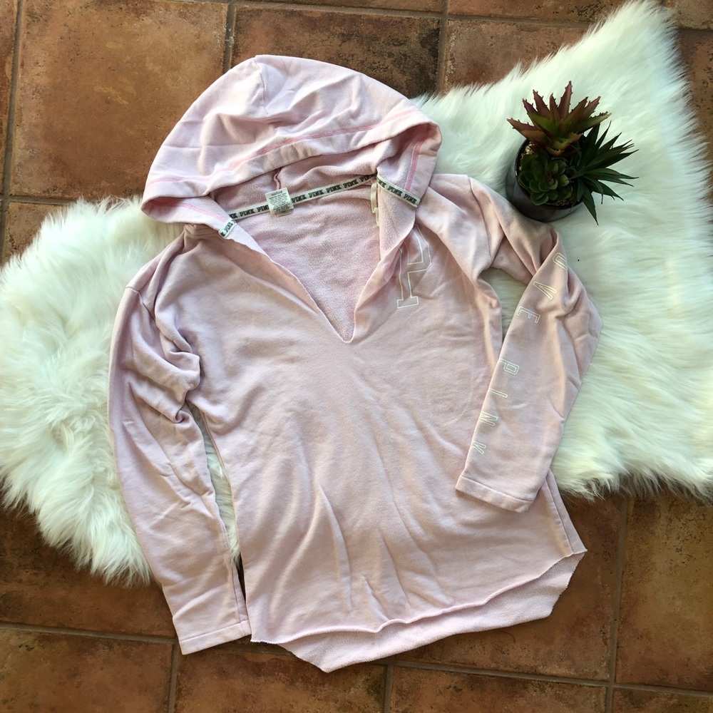 PINK Love Pink Pullover Hoodie - Picture 1 of 7
